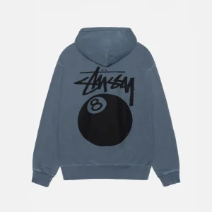 8 BALL HOODIE PIGMENT DYED GREY