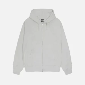 STUSSY BEACH ROOTS ZIP HOODIE GREY