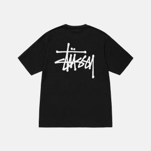 BASIC STÜSSY TEE PIGMENT DYED BLACK