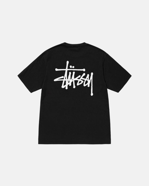 BASIC STÜSSY TEE PIGMENT DYED BLACK