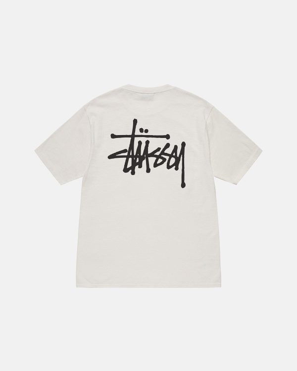 BASIC STÜSSY TEE PIGMENT DYED WHITE