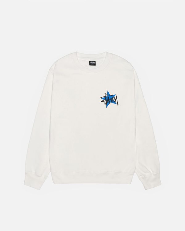 STÜSSY STAR CREW PIGMENT DYED – White