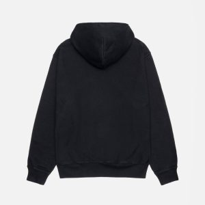 STÜSSY STAR HOODIE PIGMENT DYED BLACK