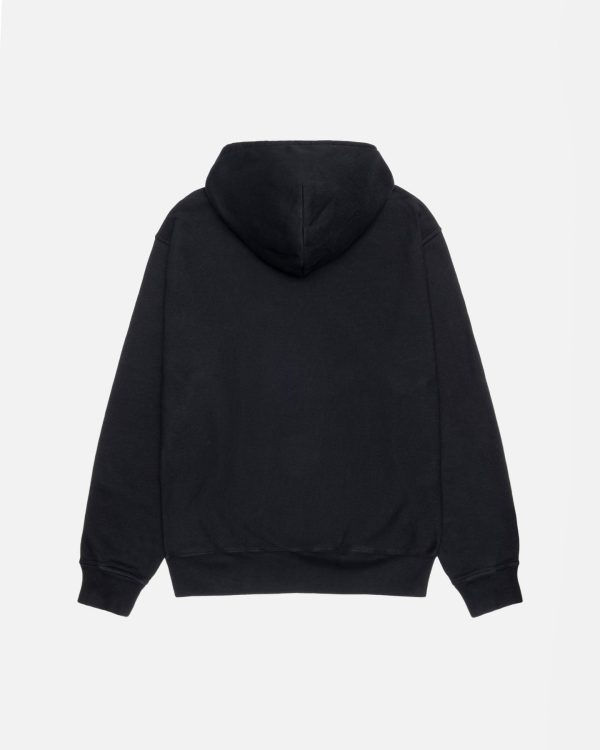 STÜSSY STAR HOODIE PIGMENT DYED BLACK