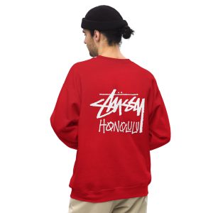 STUSSY HONOLULU SWEATSHIRT RED